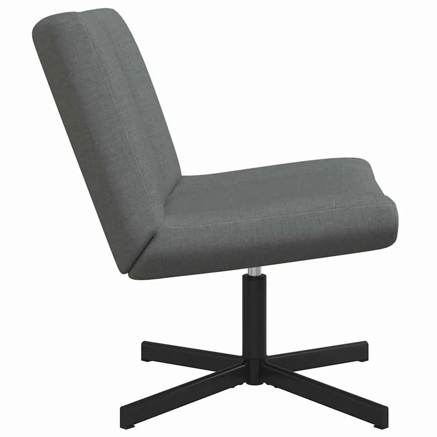 Chaise pivotante Gris foncé 63 x 75 x 76 cm tissu - 5