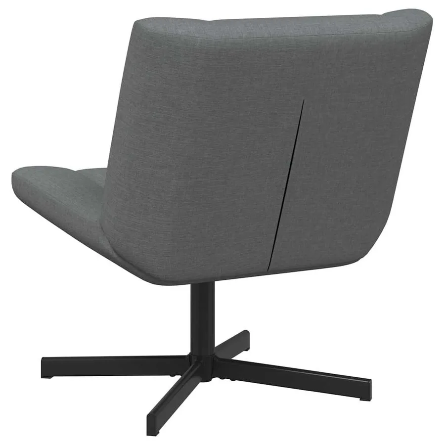 Chaise pivotante Gris foncé 63 x 75 x 76 cm tissu - 6