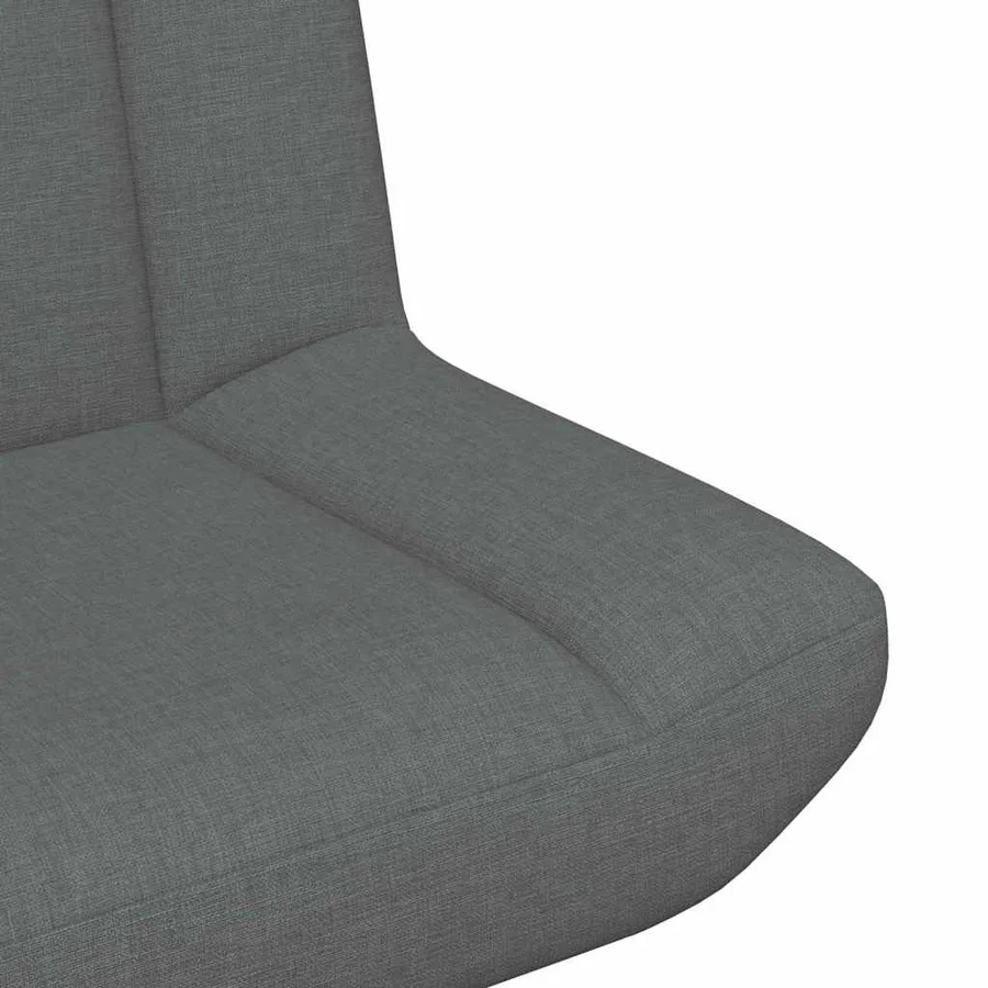 Chaise pivotante Gris foncé 63 x 75 x 76 cm tissu - 7