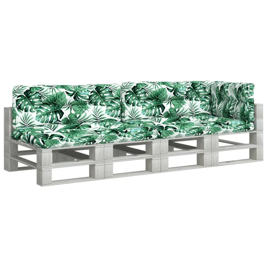 Coussins de palette lot de 5 motif de feuilles tissu - 3