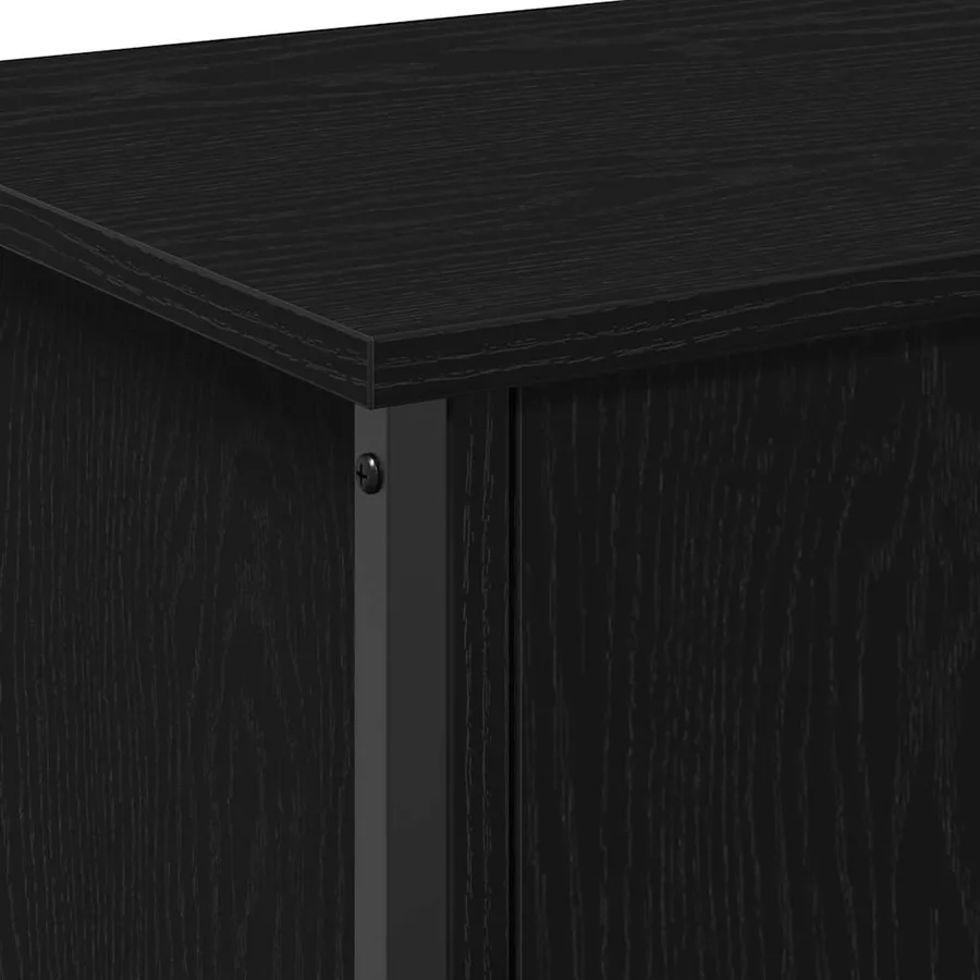 Meuble TV Chêne noir 100 x 35 x 45 cm Bois d'ingénierie - 9