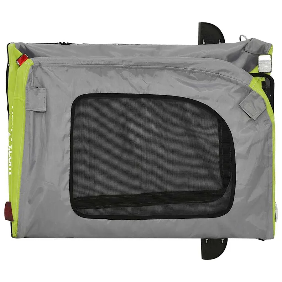 Remorque de vélo pour animaux vert et gris 125 x 53 x 54 cm - 7