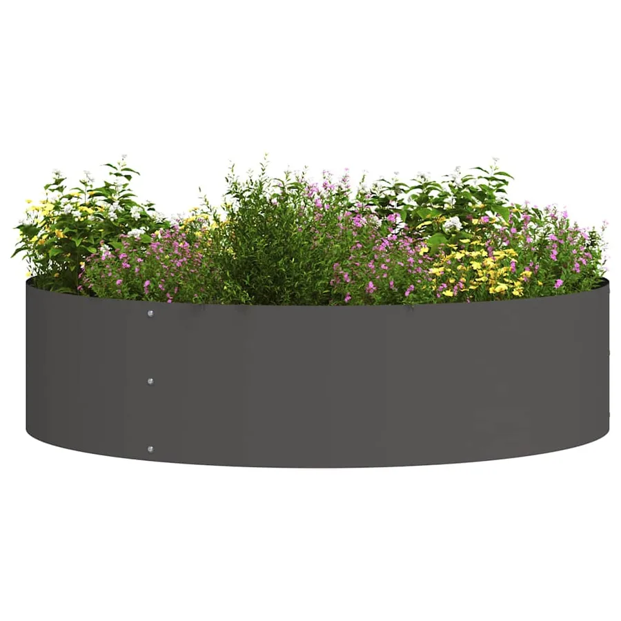 Anneau de jardinière 5 pc Noir 80 x 80 x 20 cm - 3