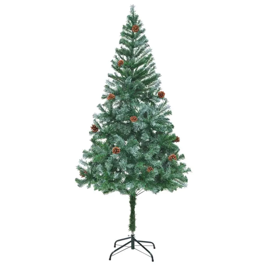 Sapin de Noël artificiel avec 300 LED Vert 180 cm PVC et Acier - 4