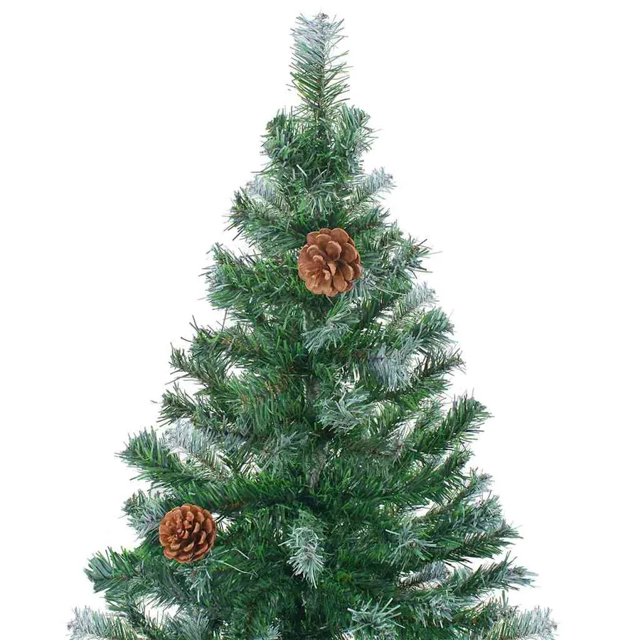 Sapin de Noël artificiel avec 300 LED Vert 180 cm PVC et Acier - 6