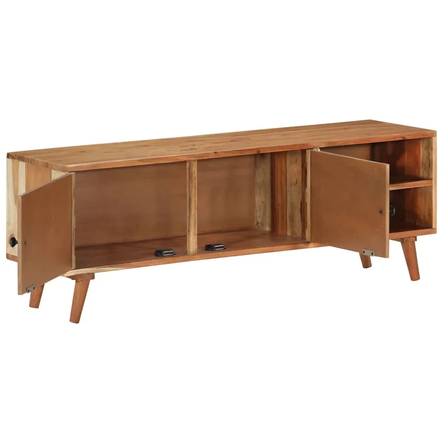 Meuble TV 112x30x40 cm bois d'acacia massif - 2