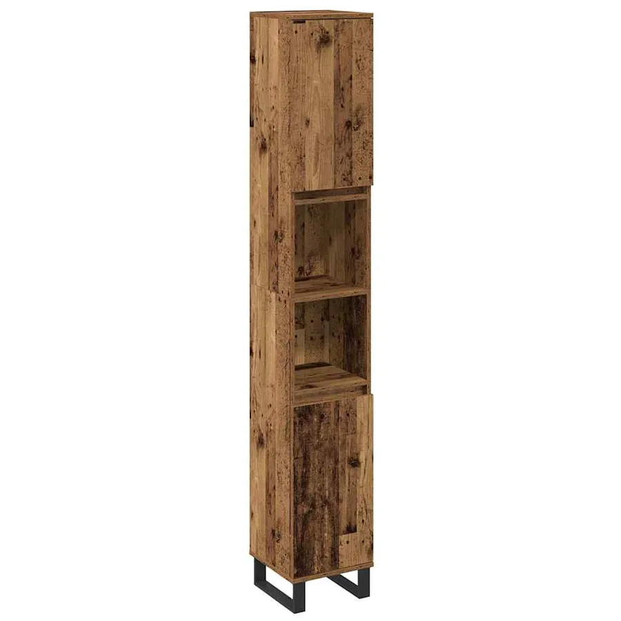 Ensemble de mobilier de salle de bain avec étagère 3 pcs Marron - 5