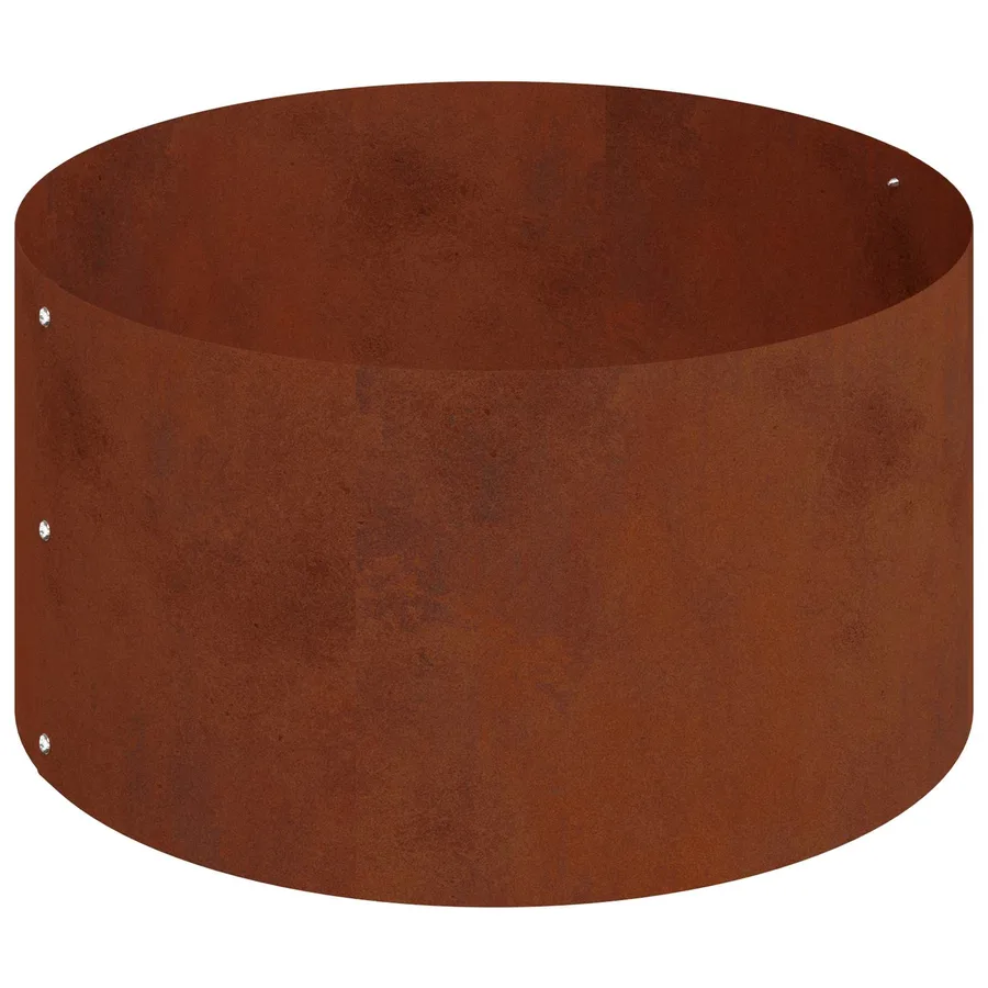 Cache-pot de jardin Rouillé 120 x 120 x 20 cm Acier patiné - 7