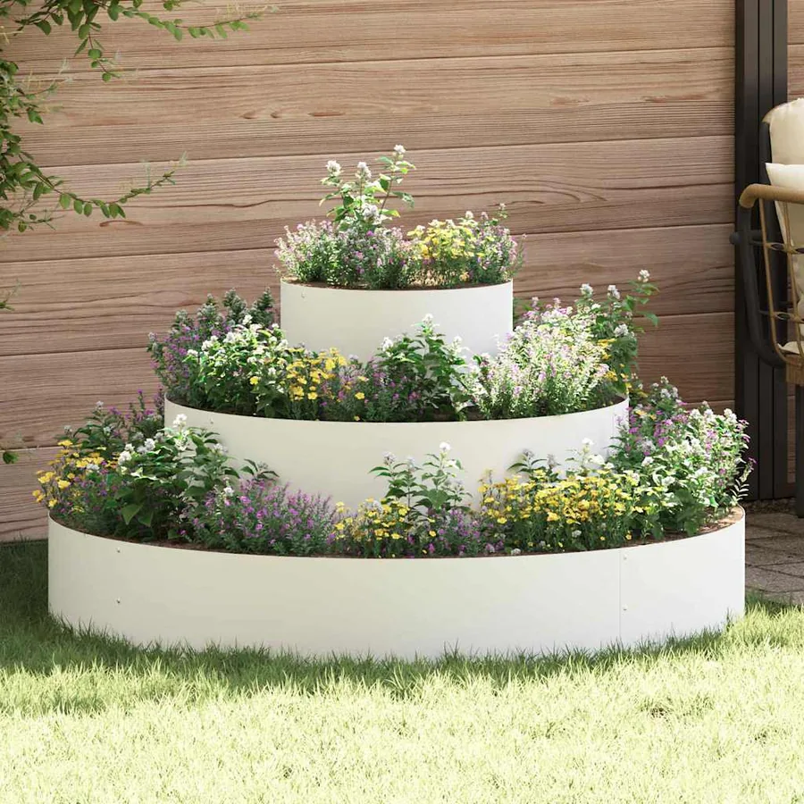 Cache-pot de jardin Blanc 120 x 120 x 20 cm
