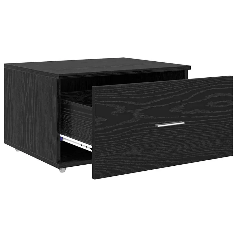 Armoire à tiroirs avec roue Chêne noir 55 x 45 x 31 cm - 5
