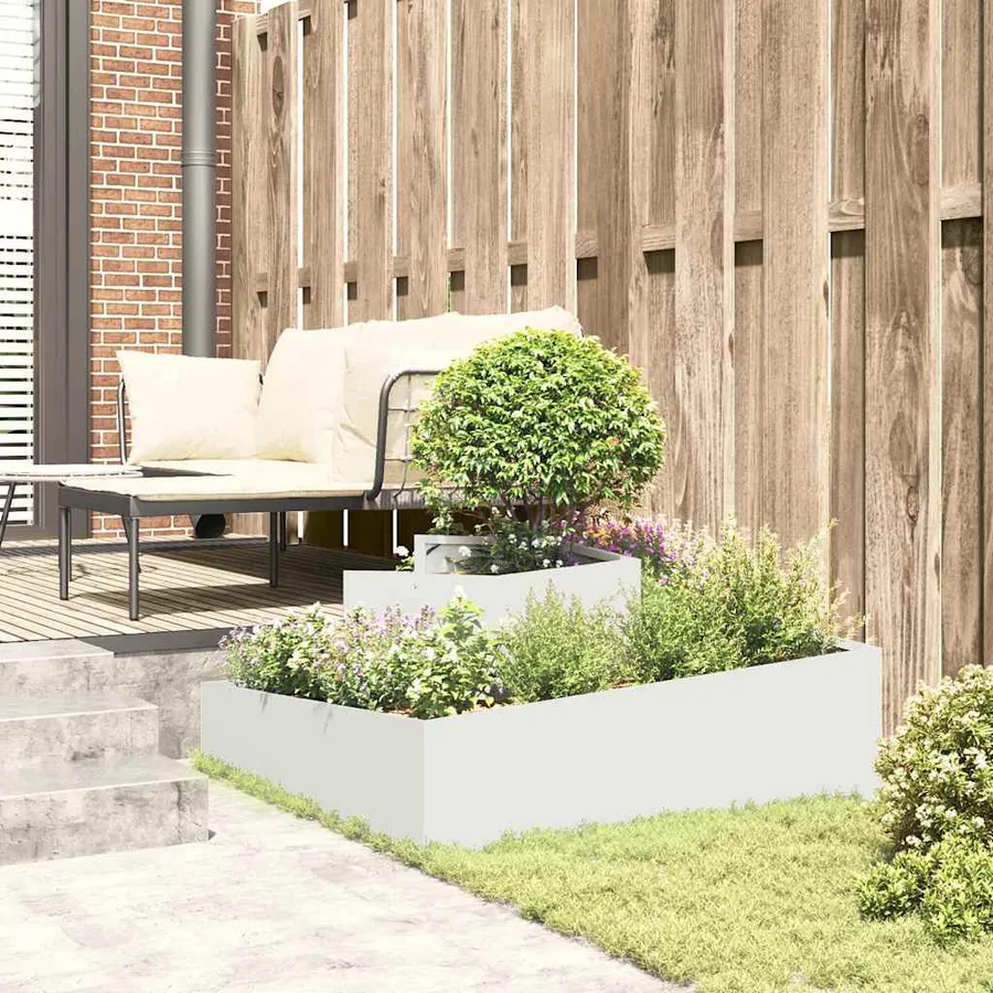 Cache-pot de jardin Blanc 100 x 100 x 50 cm - 4