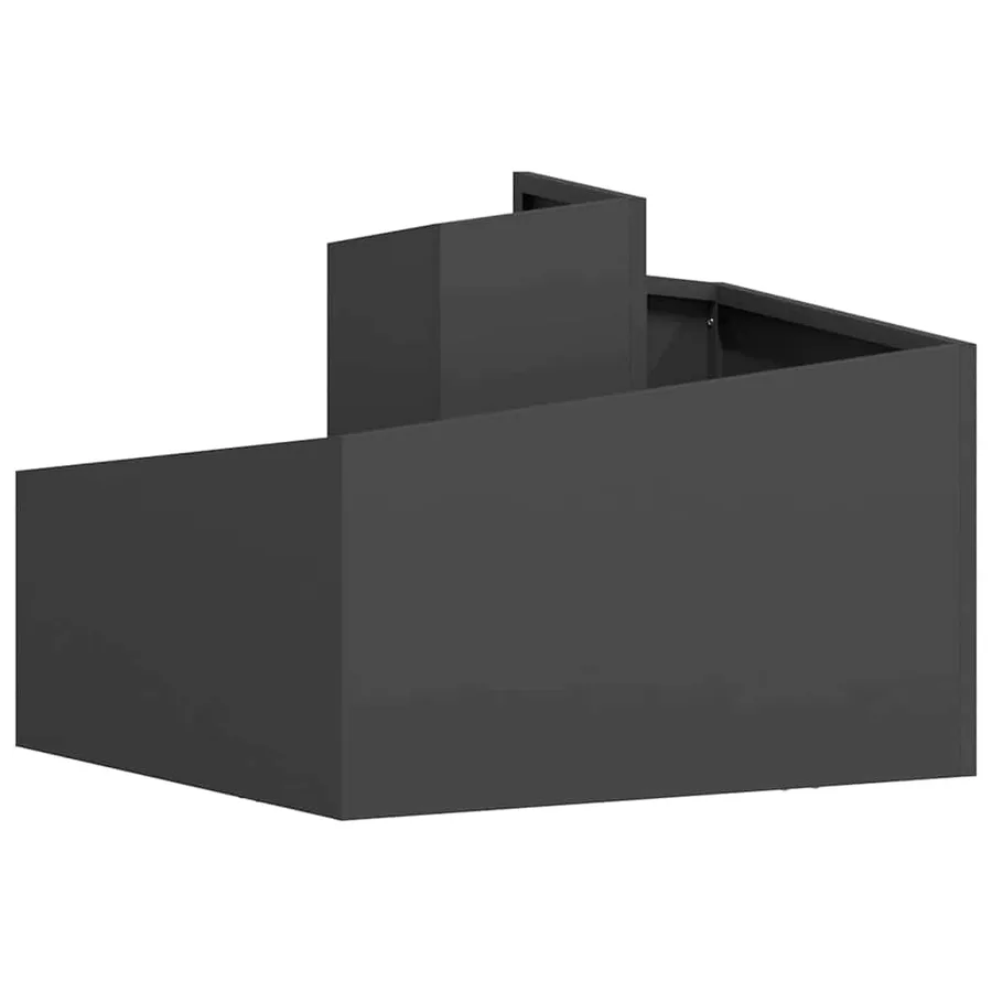 Cache-pot de jardin Noir 60 x 60 x 50 cm Acier laminé à froid - 7