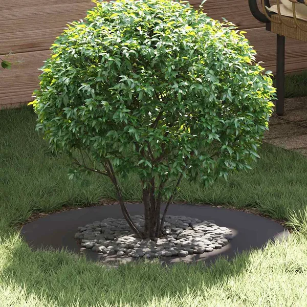 adapté pour anneaux d'arbre plats 5 pc Noir Ø40/70 cm Acier