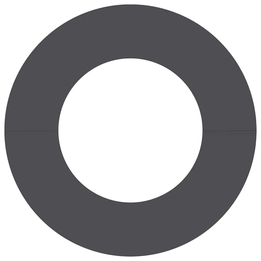 adapté pour anneaux d'arbre plats 5 pc Noir Ø40/70 cm Acier - 5