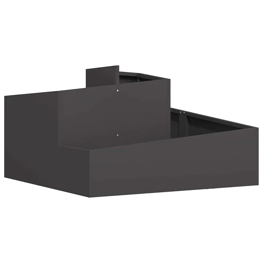 Cache-pot de jardin Noir 80 x 80 x 50 cm Acier laminé à froid - 2