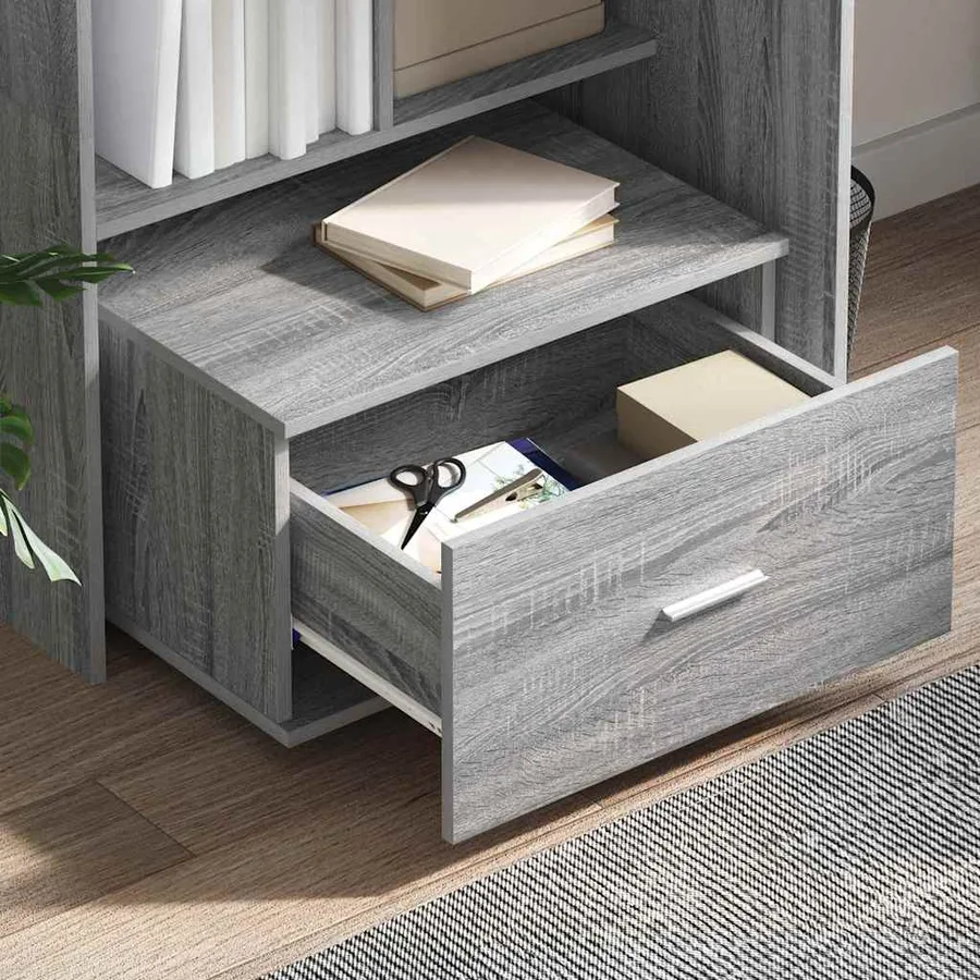 Armoire à tiroirs avec roue Gris Sonoma 55 x 45 x 31 cm - 4
