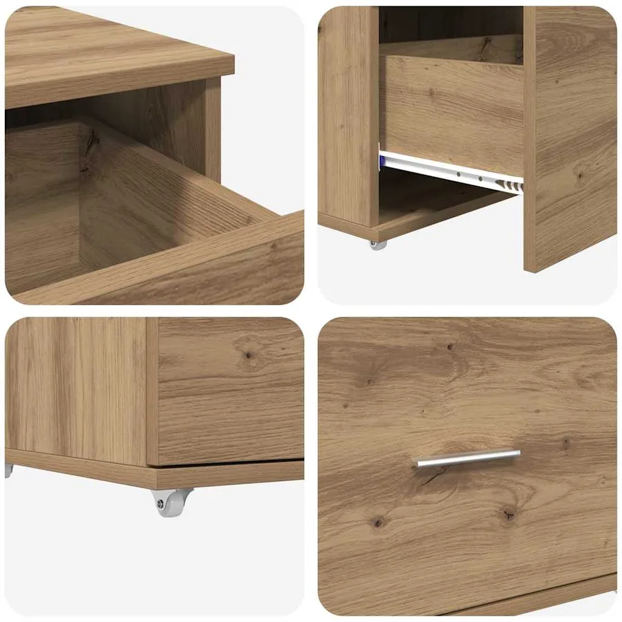 Armoire à tiroirs 55 x 45 x 31 cm Chêne artisanal - 9