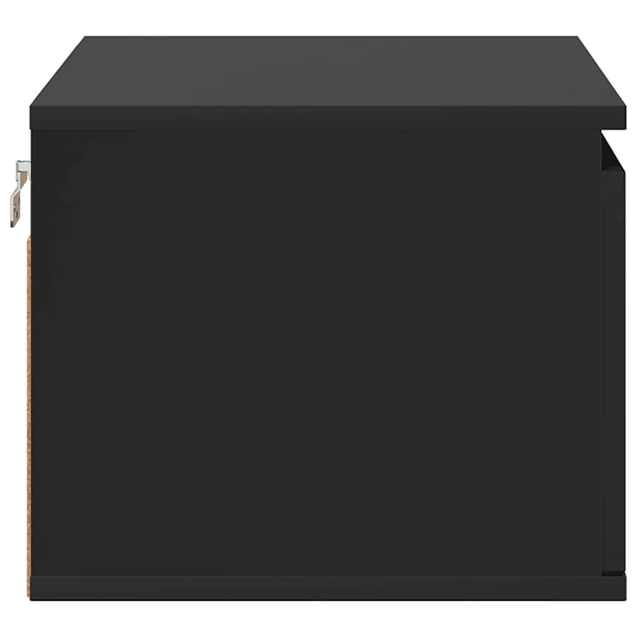 Tables de chevet murales avec lumières LED 2 pcs noir - 10