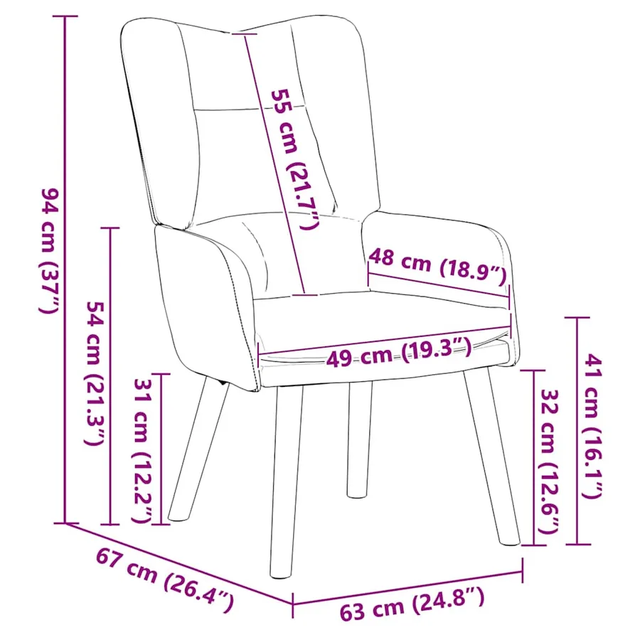fauteuil Gris clair 63 x 67 x 94 cm Velours - 9