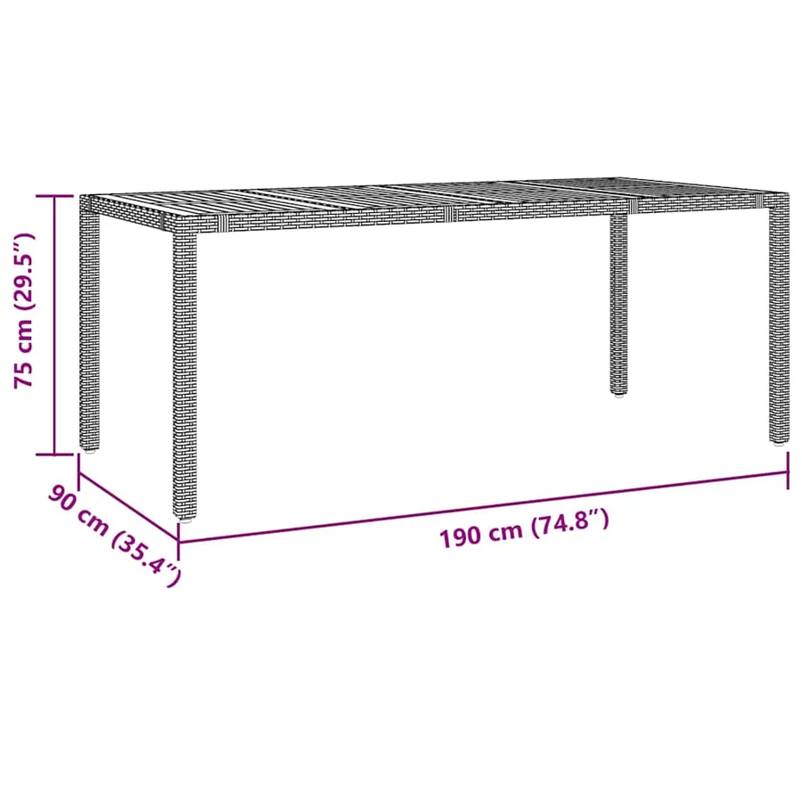 Ensemble de salle à manger pour jardin 7 pcs Gris polyrotin - 11
