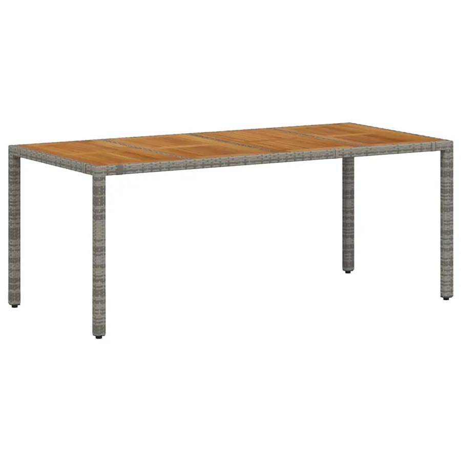 Ensemble de salle à manger pour jardin 7 pcs Gris polyrotin - 5