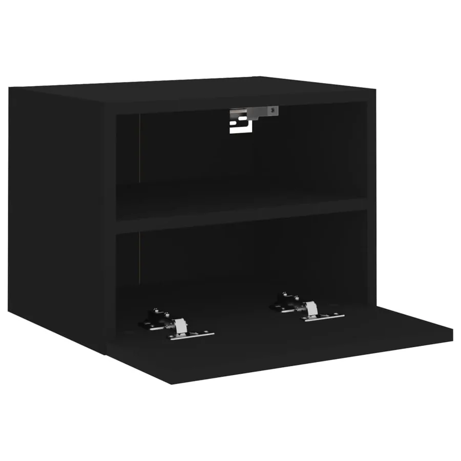 Meubles TV muraux 2 pcs noir 40x30x30 cm bois d'ingénierie - 7