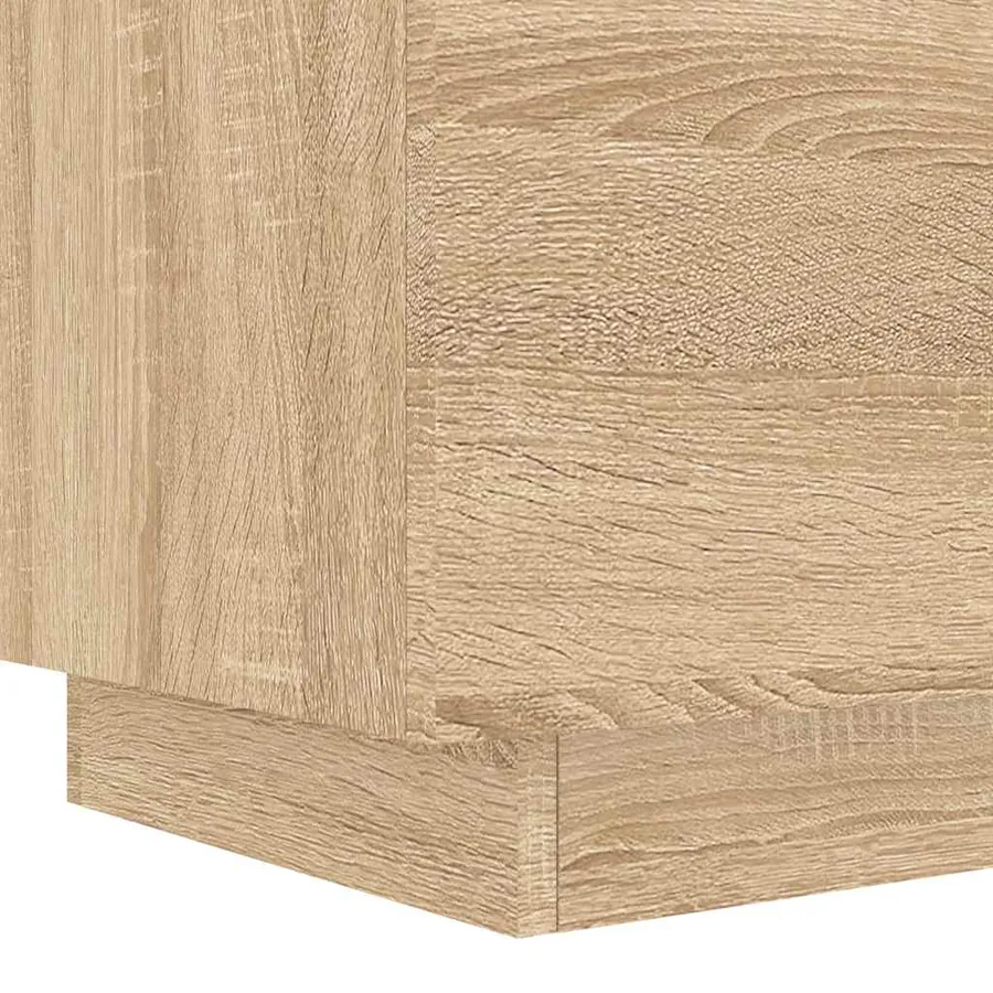 Armoire de chevet avec lumières LED chêne sonoma - 10
