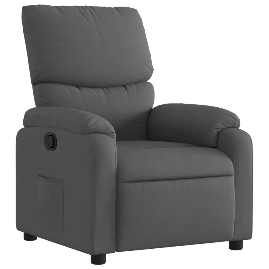 Fauteuil inclinable en tissu gris foncé - 2