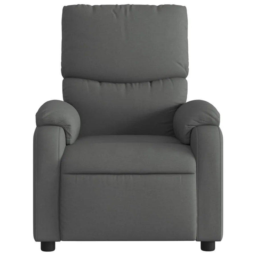 Fauteuil inclinable en tissu gris foncé - 6