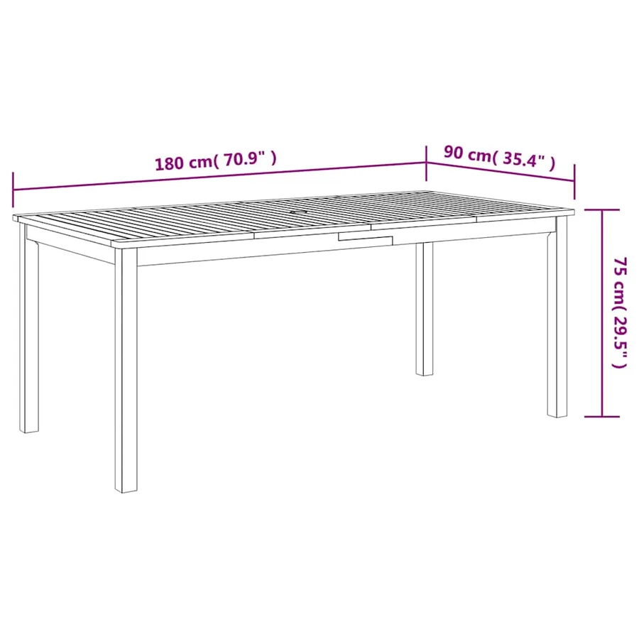Ensemble de salle à manger pour jardin 7 pcs Gris - 11