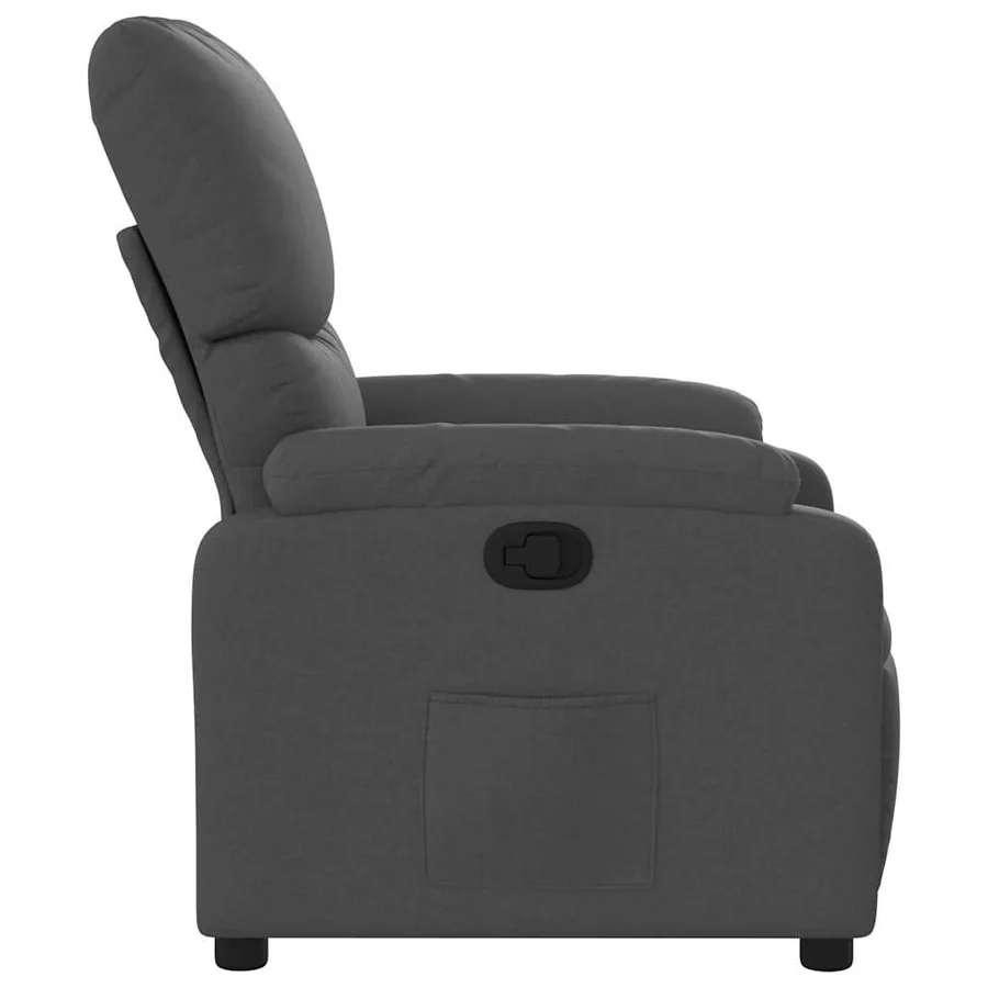 Fauteuil inclinable Gris foncé Tissu - 4