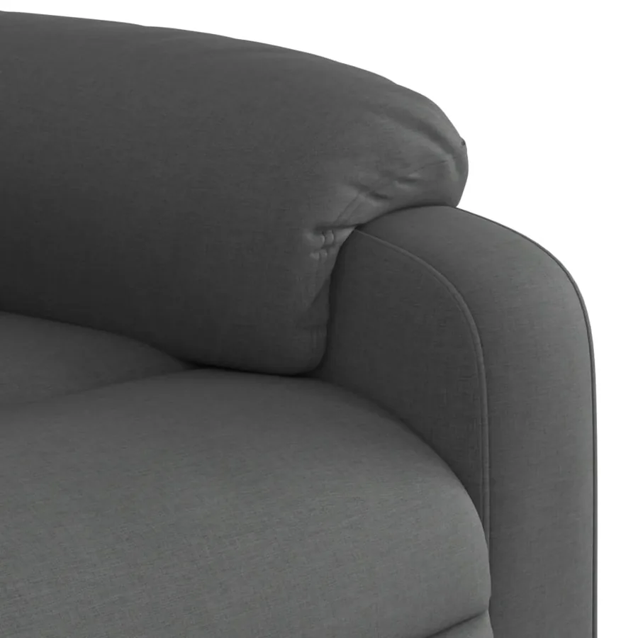 Fauteuil inclinable Gris foncé Tissu - 8