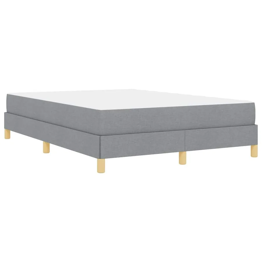 Lit à ressorts avec matelas Gris clair 160 x 200 cm tissu - 9