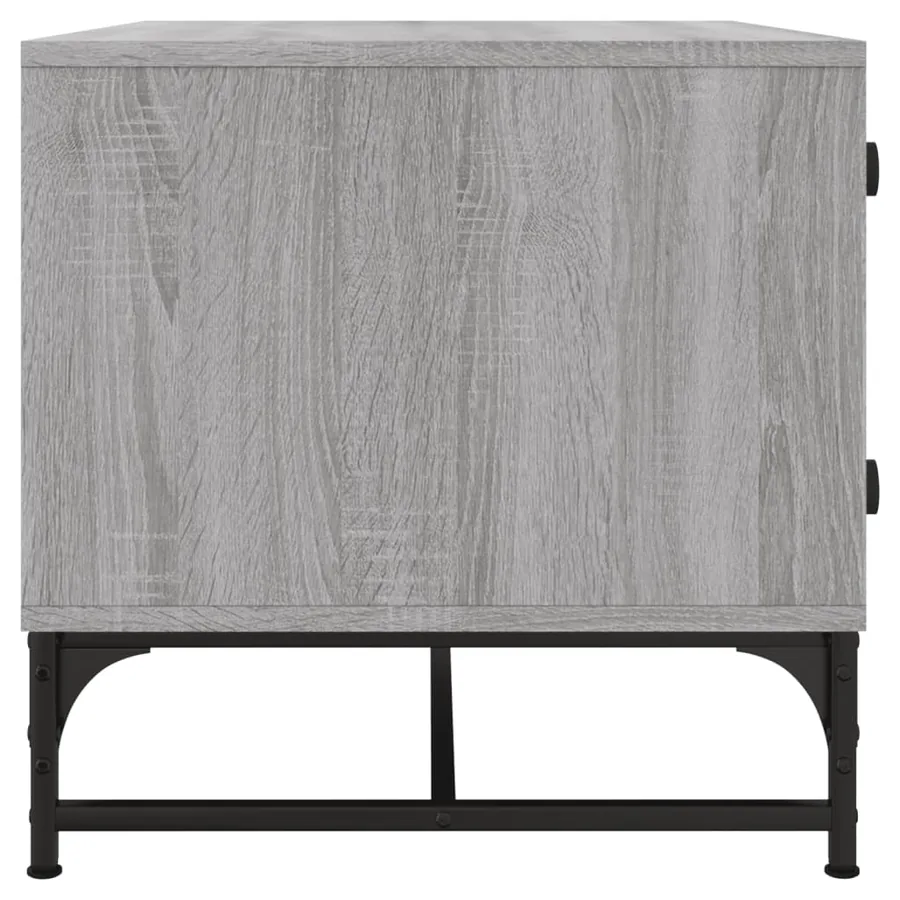 Table basse avec portes en verre sonoma gris 68,5x50x50 cm - 6