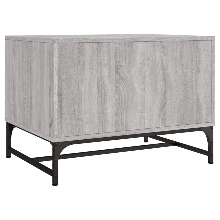 Table basse avec portes en verre sonoma gris 68,5x50x50 cm - 7