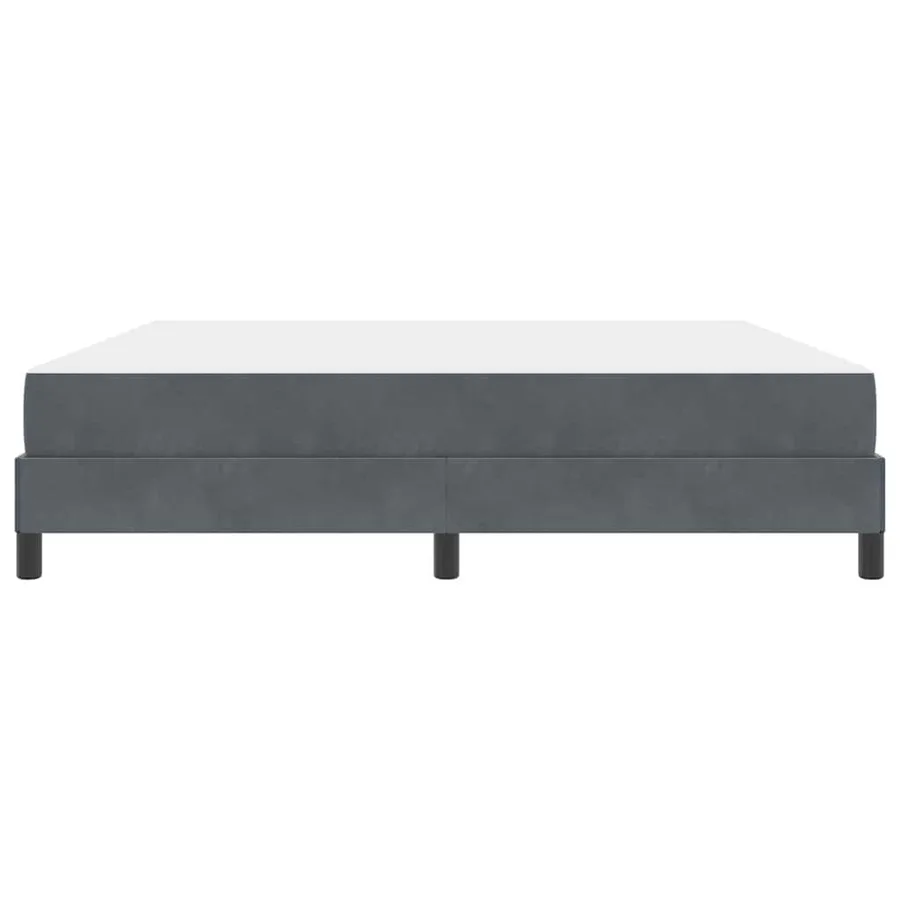 Lit à ressorts avec matelas Gris foncé 180 x 200 cm tissu - 7