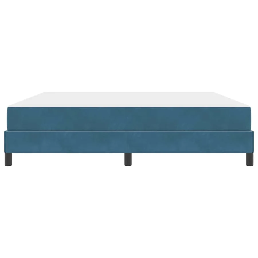 Lit à ressorts avec matelas Bleu foncé 180 x 220 cm tissu - 5