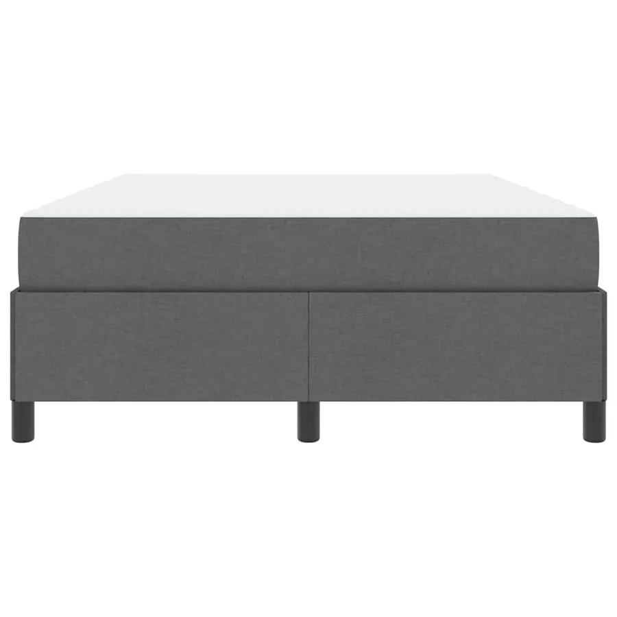 Lit à ressorts avec matelas Gris foncé 140 x 190 cm tissu - 7