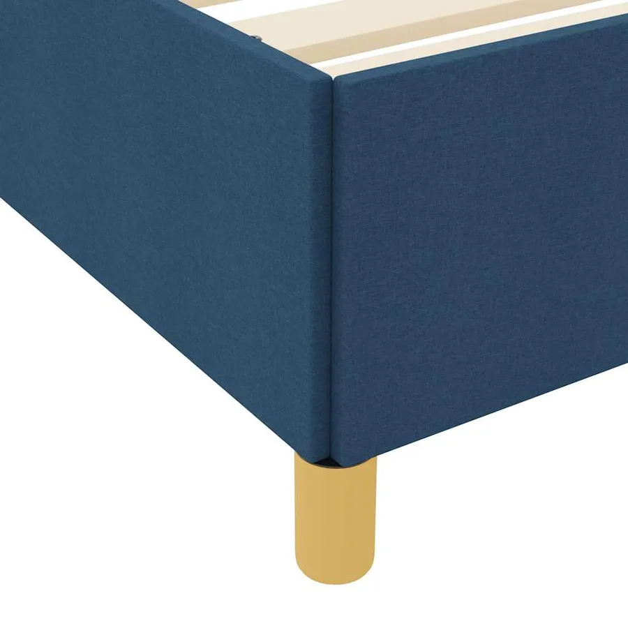 Cadre de lit avec matelas Bleu 80 x 200 cm tissu - 10