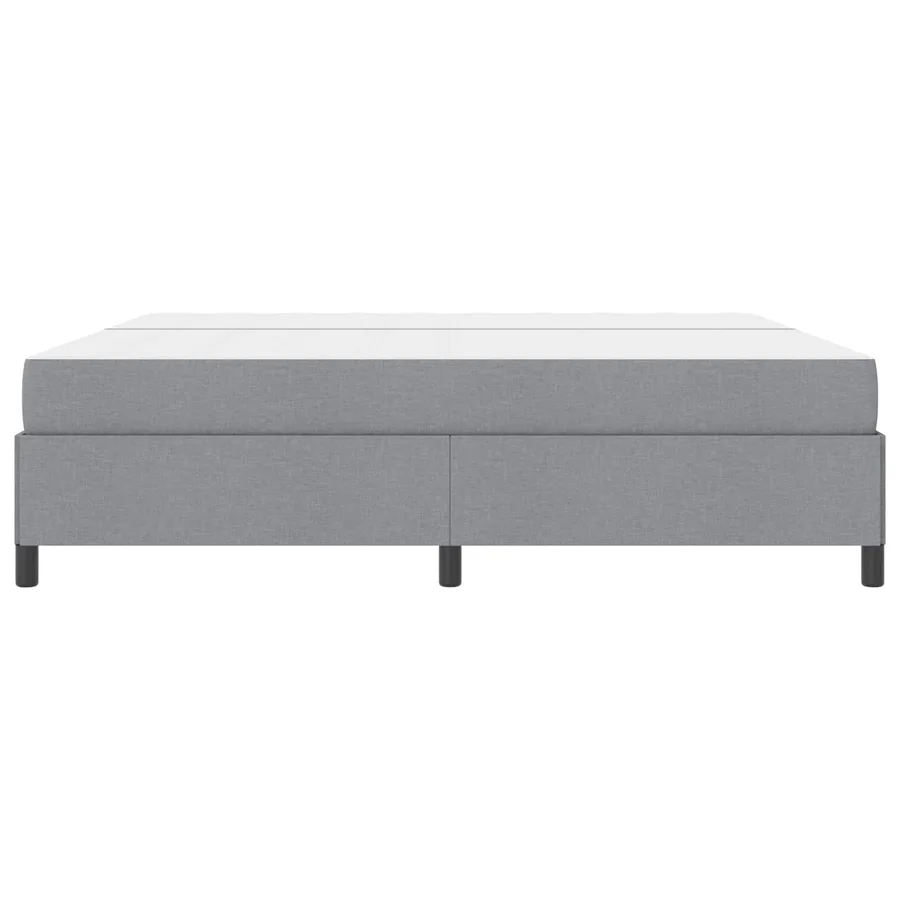 Lit à ressorts avec matelas Gris clair 200 x 200 cm tissu - 6