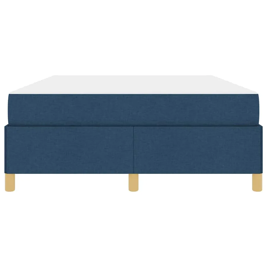 Cadre de lit avec matelas Bleu 140 x 190 cm tissu - 7