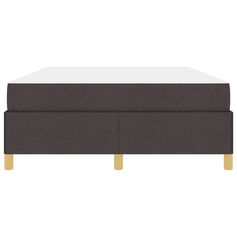 Cadre de lit avec matelas Marron foncé 140 x 190 cm tissu - 7