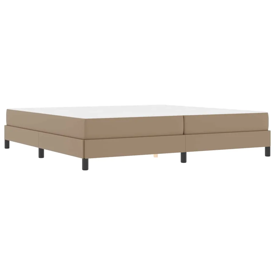 Cadre de lit avec matelas Cappuccino 200 x 200 cm tissu - 4