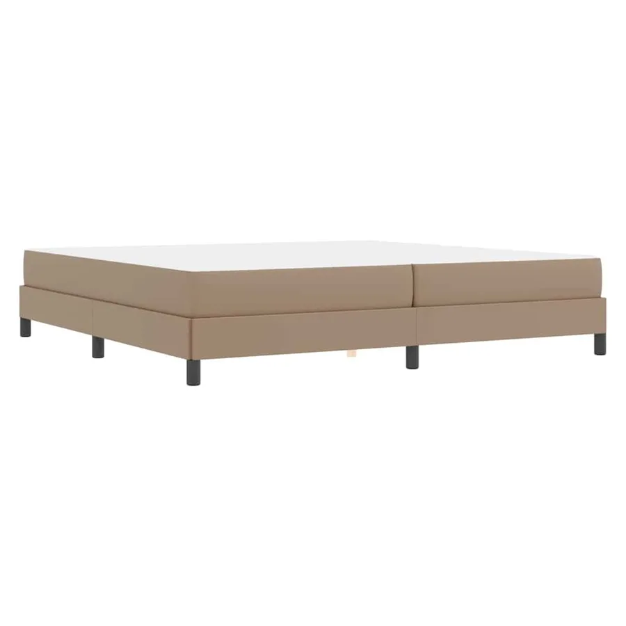 Cadre de lit avec matelas Cappuccino 200 x 200 cm tissu - 9