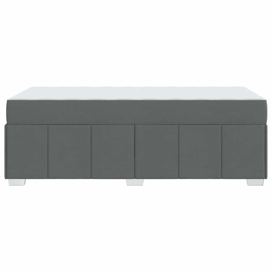 Cadre de lit avec matelas Gris foncé 90 x 190 cm tissu - 7