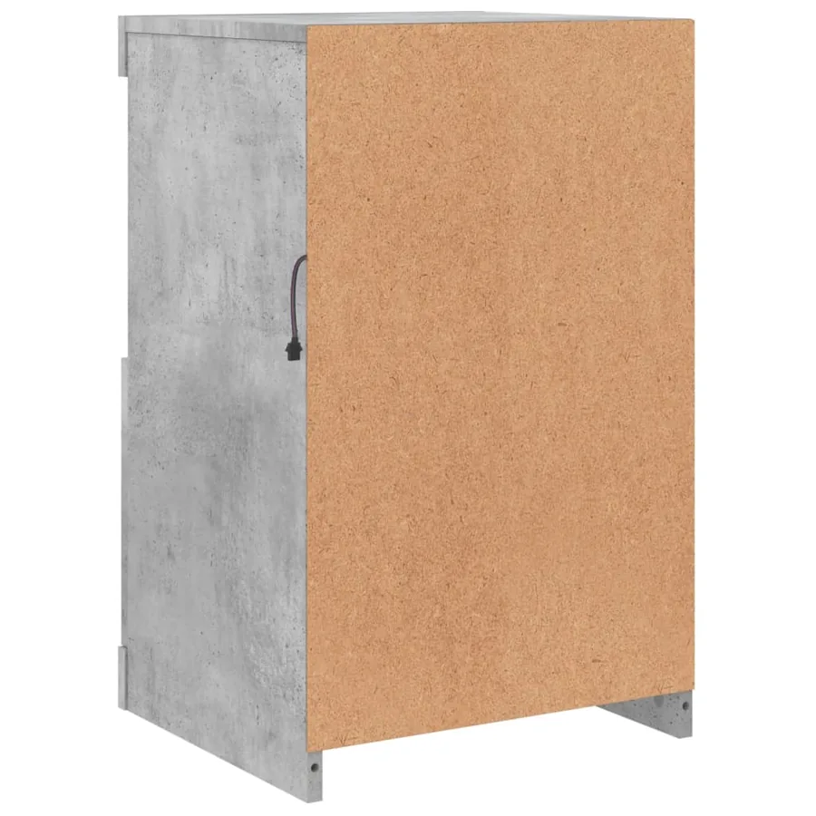 Armoires latérales et lumières LED 2 pcs gris béton - 10