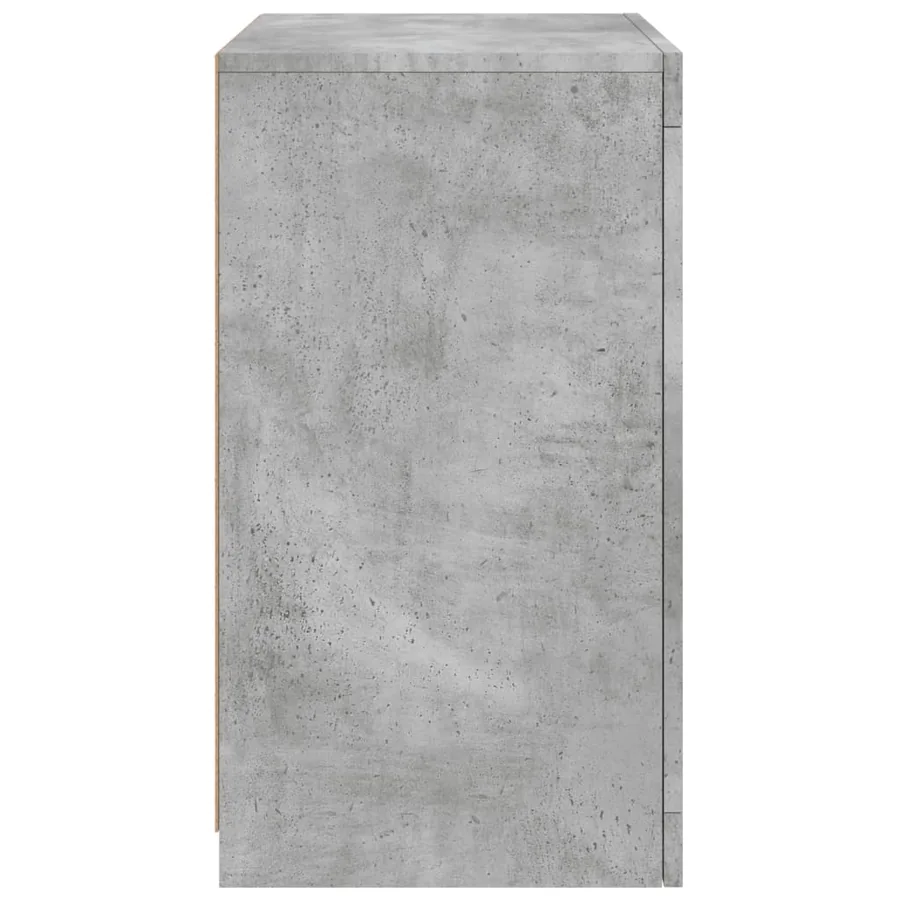 Armoires latérales et lumières LED 2 pcs gris béton - 9