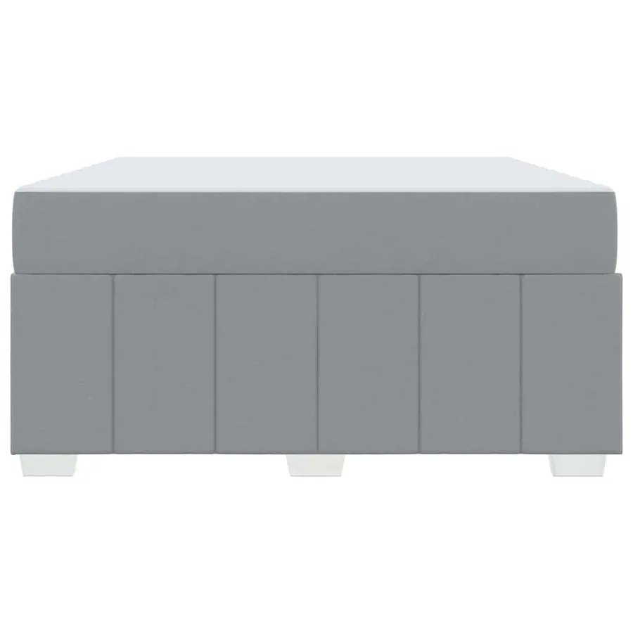 Cadre de lit avec matelas Gris clair 140 x 200 cm tissu - 7