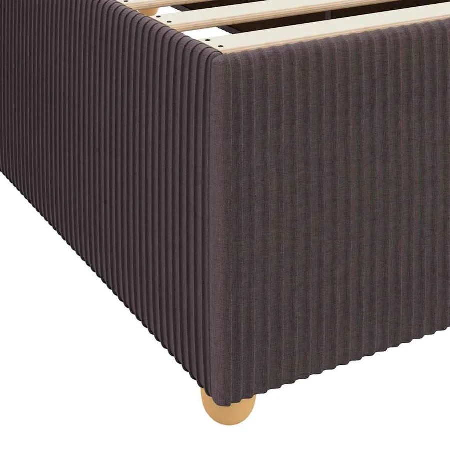 Cadre de lit avec matelas Marron foncé 80 x 200 cm tissu - 8