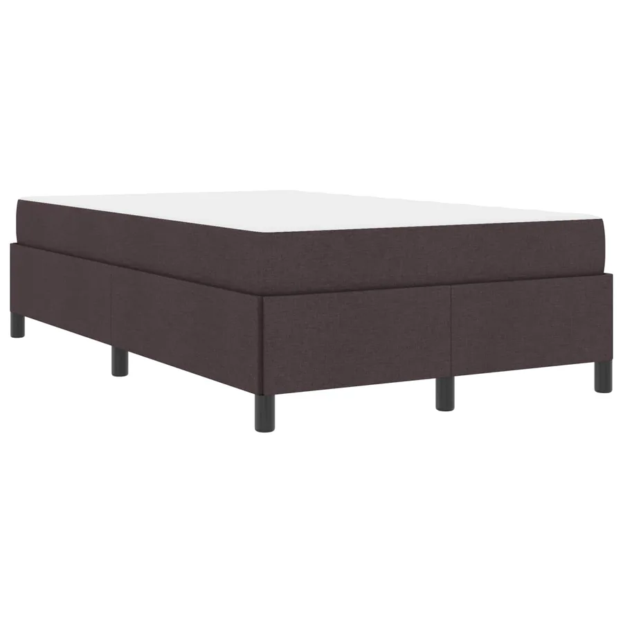 Lit à ressorts Marron foncé 120 x 200 cm tissu - 4